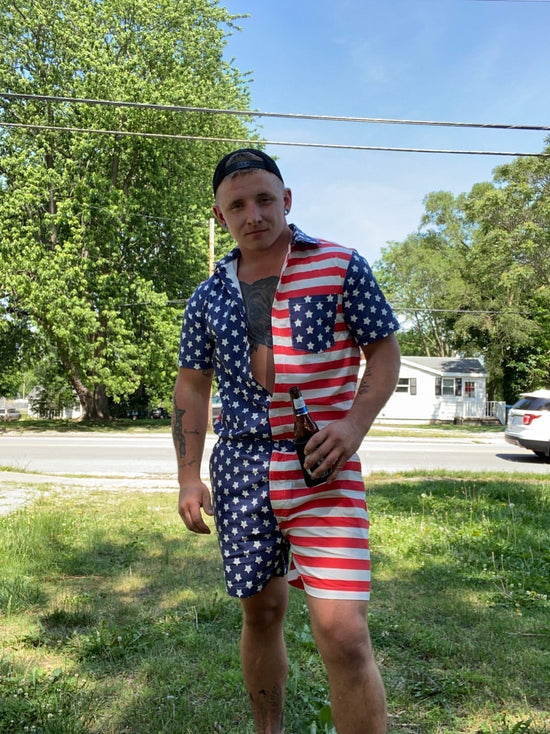 Male Romper - America! – Zesties Inc