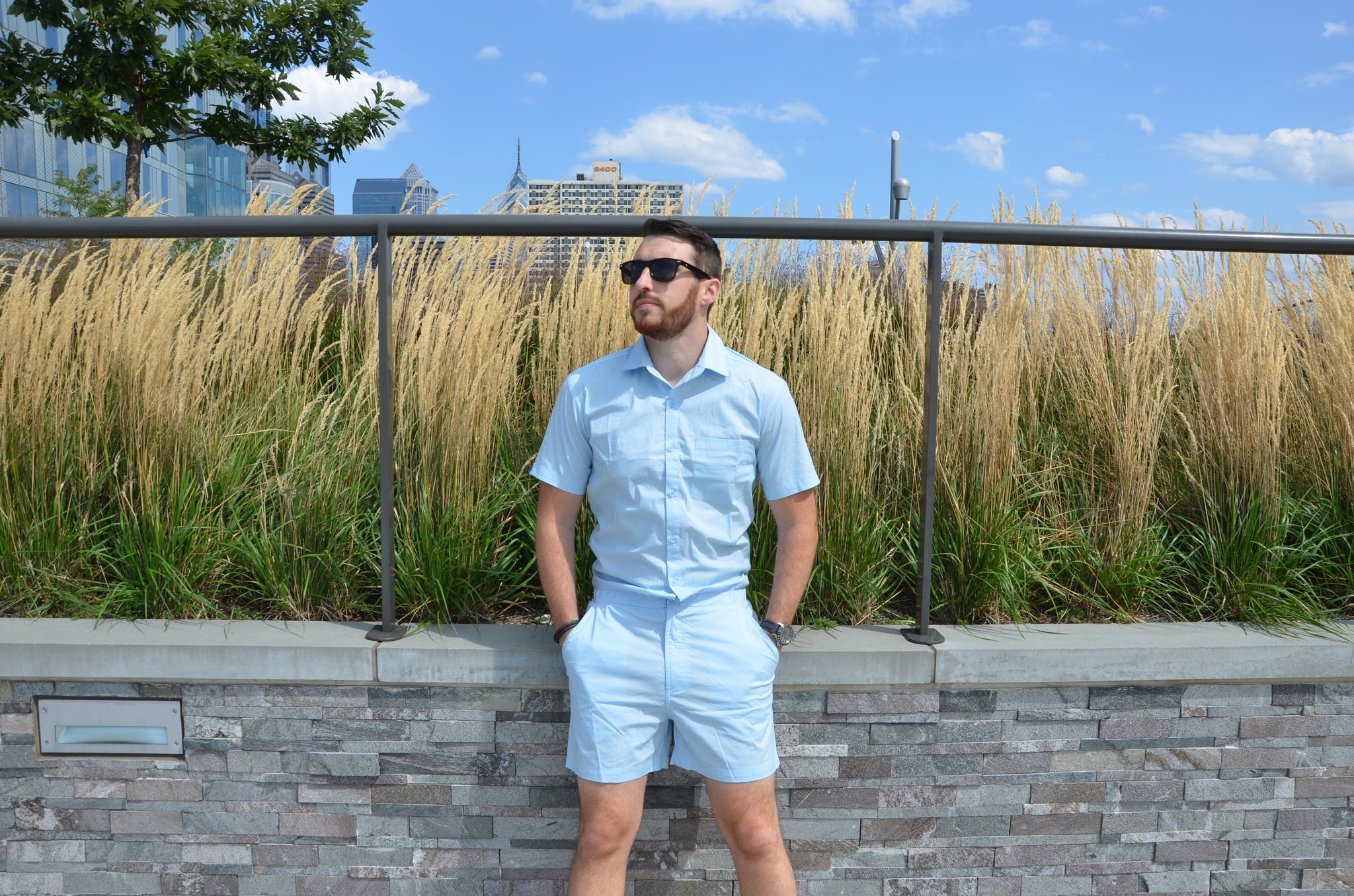 Male Romper - Sky Blue – Zesties Inc